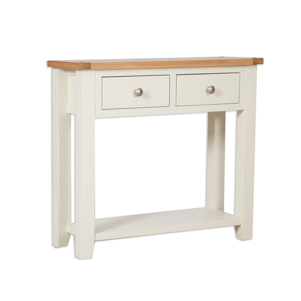 Ivory & Oak Top - 2 Drawer Console