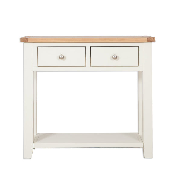 Ivory & Oak Top - 2 Drawer Console