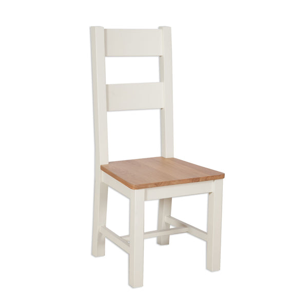 Ivory & Oak Top - Ladder Dining Chair