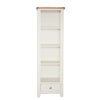 Ivory & Oak Top - Slim Bookcase