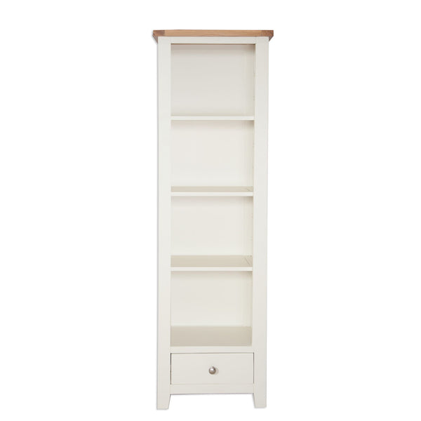 Ivory & Oak Top - Slim Bookcase