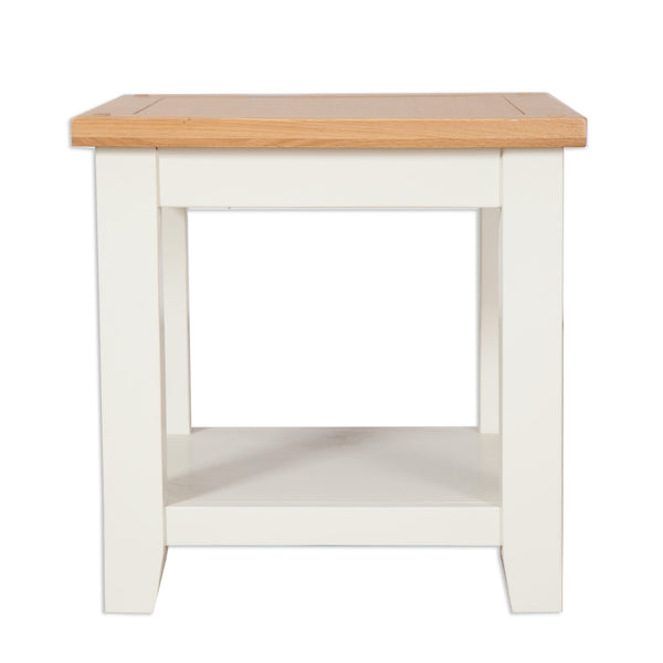 Ivory & Oak Top - Lamp Table