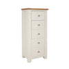 Ivory & Oak Top - 5 Drawer Chest