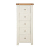 Ivory & Oak Top - 5 Drawer Chest