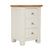 Ivory & Oak Top - 3 Drawer Bedside