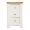 Ivory & Oak Top - 3 Drawer Bedside