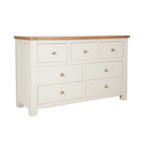 Ivory & Oak Top - 7 Drawer Chest