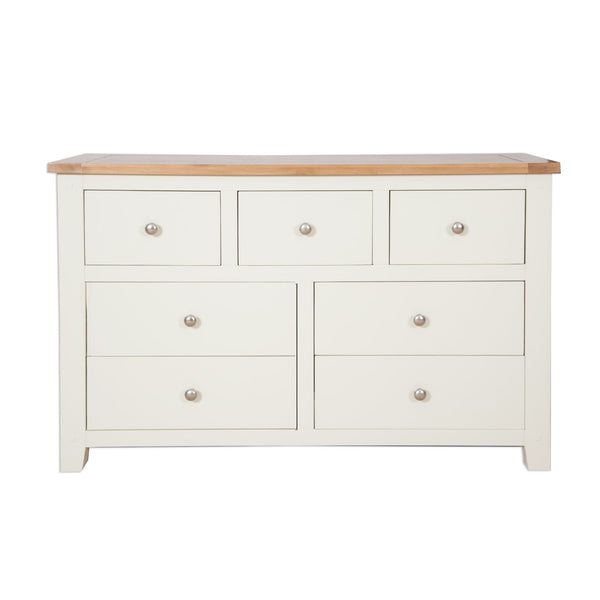 Ivory & Oak Top - 7 Drawer Chest