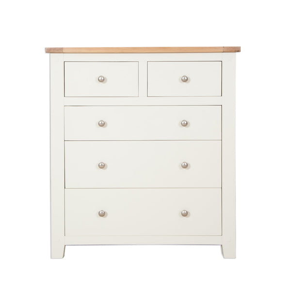 Ivory & Oak Top - 3+2 Drawer Chest