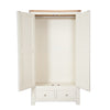 Ivory & Oak Top - 2 Door 2 Drawer Wardrobe