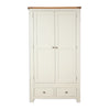 Ivory & Oak Top - 2 Door 2 Drawer Wardrobe
