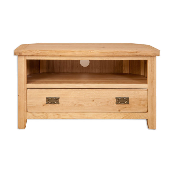 Natural Oak - Corner TV Unit
