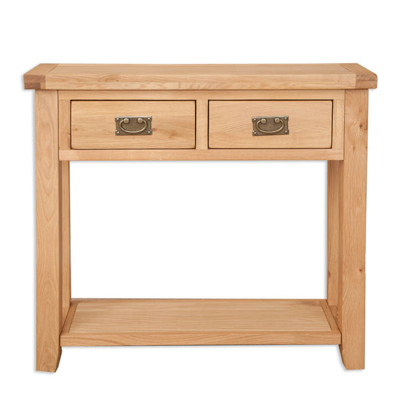 Natural Oak - 2 Drawer Console