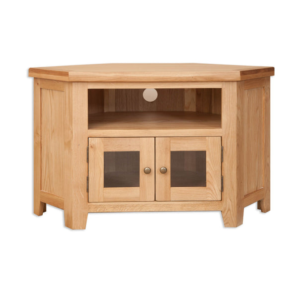 Natural Oak - Glazed TV Unit