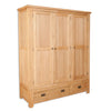 Natural Oak - 3 Door 2 Drawer Wardrobe