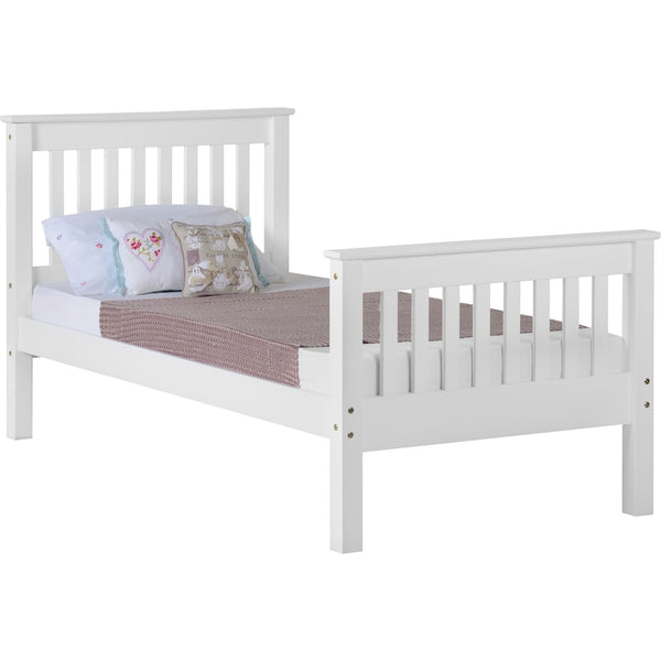Morgan White High or Low Foot End - Single Frame Bed