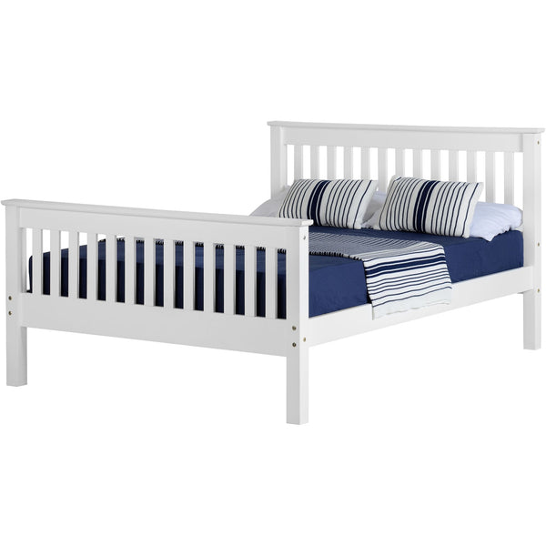 Morgan White High or Low Foot End - King Size Frame Bed