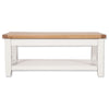 Arctic White & Oak Top - Coffee Table