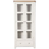 Arctic White & Oak Top - Display Cabinet