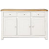 Arctic White & Oak Top - 3 Door Sideboard
