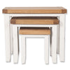 Arctic White & Oak Top - Nest of Tables