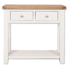 Arctic White & Oak Top - 2 Drawer Console