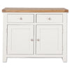 Arctic White & Oak Top - 2 Door Sideboard