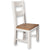 Arctic White & Oak Top - Ladder Dining Chair