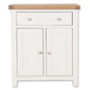 Arctic White & Oak Top - Hall Cabinet
