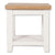 Arctic White & Oak Top - Lamp Table