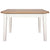 Arctic White & Oak Top - 90x90 Table