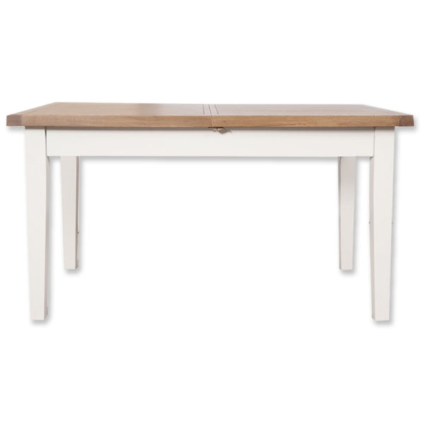Arctic White & Oak Top - 1.2m Extending Table