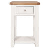 Arctic White & Oak Top - 1 Drawer Console