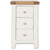 Arctic White & Oak Top - 3 Drawer Bedside