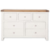 Arctic White & Oak Top - 7 Drawer Chest