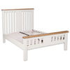 Arctic White & Oak Top - 4'6 Frame Bed