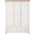 Arctic White & Oak Top - 3 Door 2 Drawer Wardrobe
