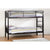 Metal Bunk Bed - Black