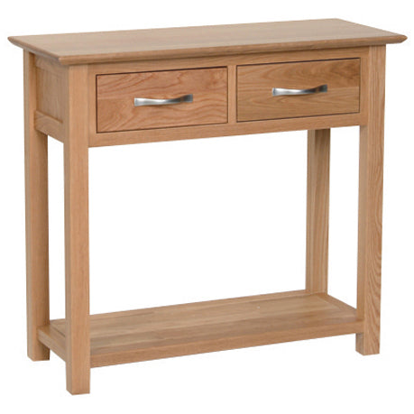 Oak 1 - 2 Drawer Console Table