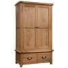Oak 3 - Gents Wardrobe With 2 Drawers