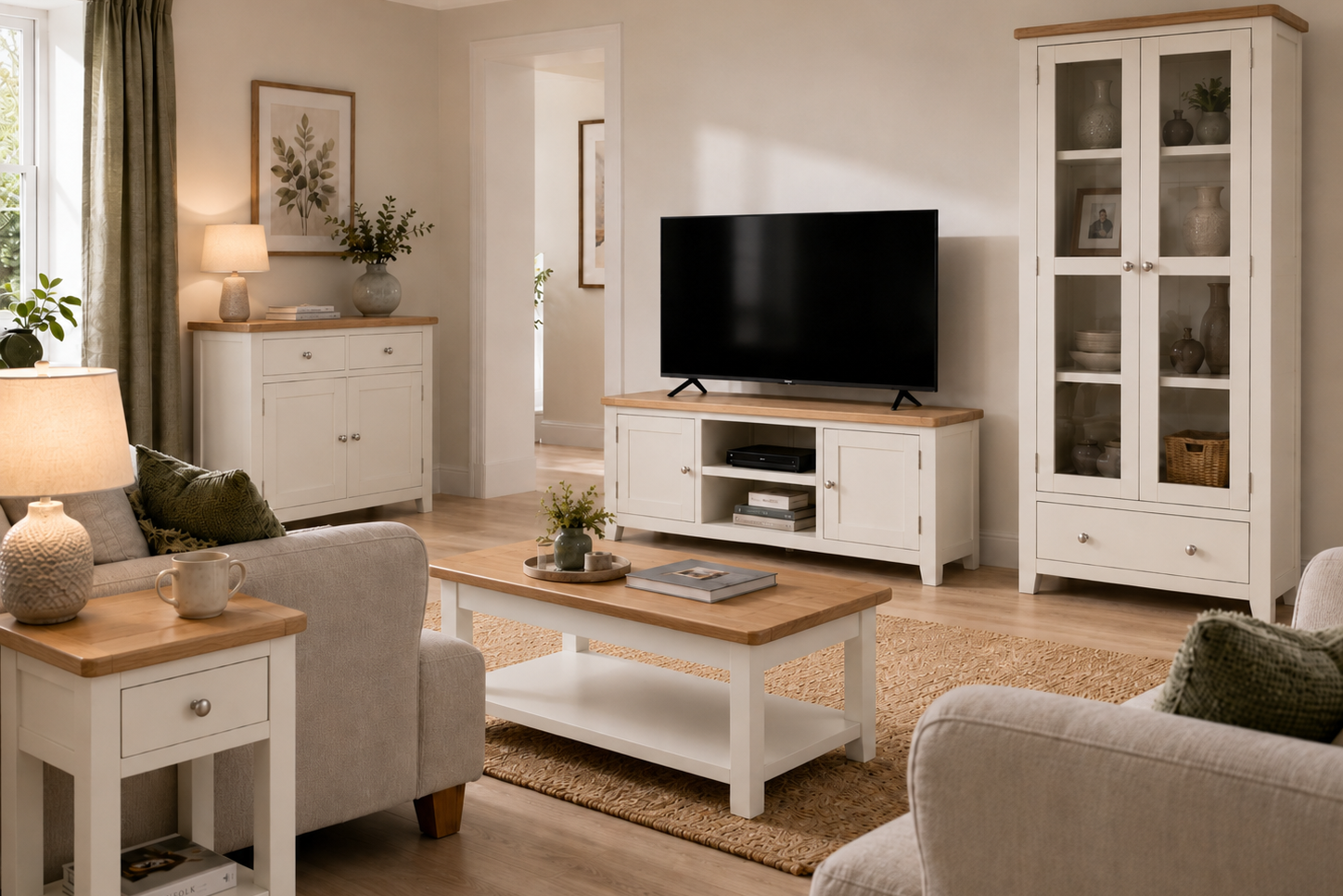 Arctic White & Oak