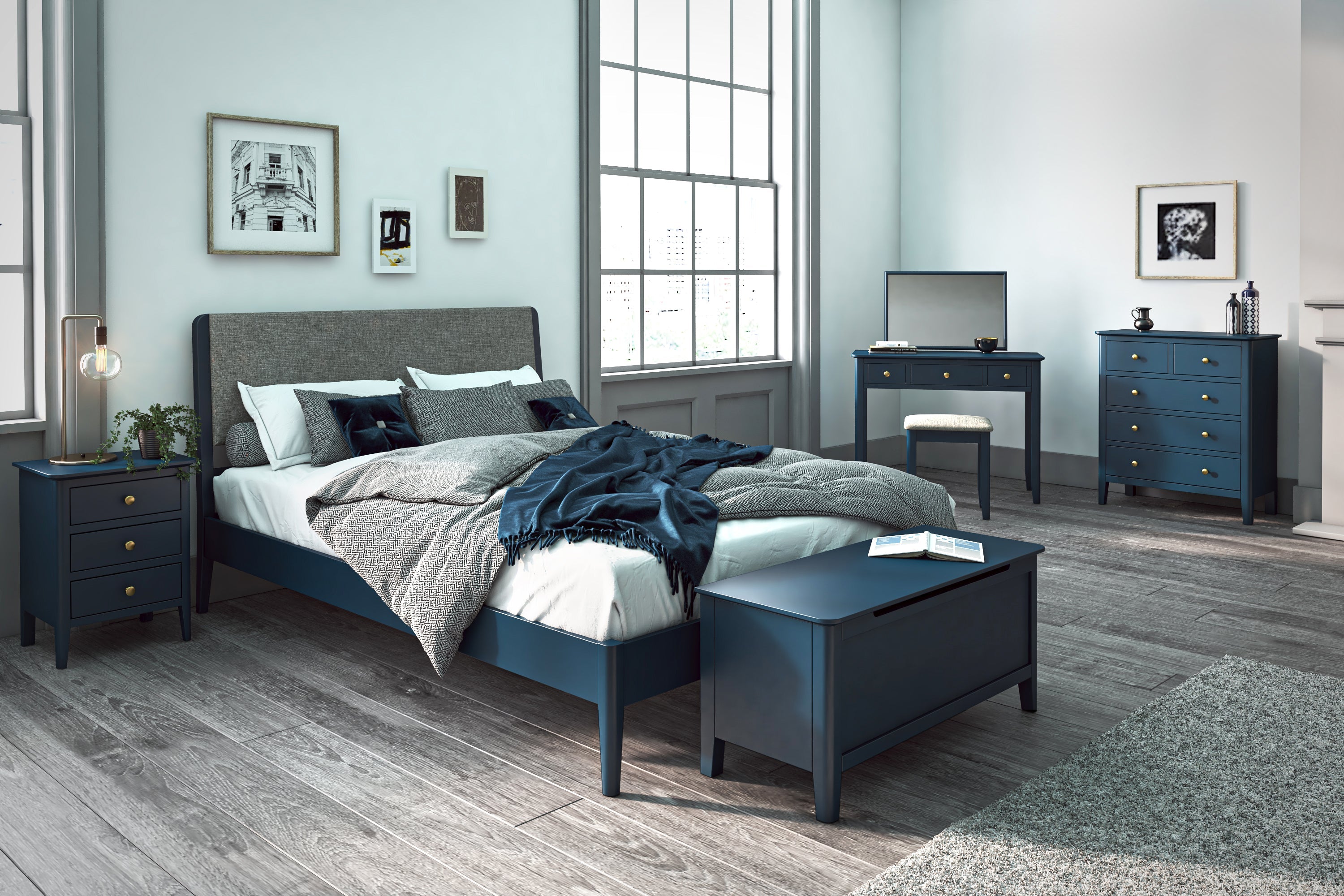 Hanbury Navy - Bedroom