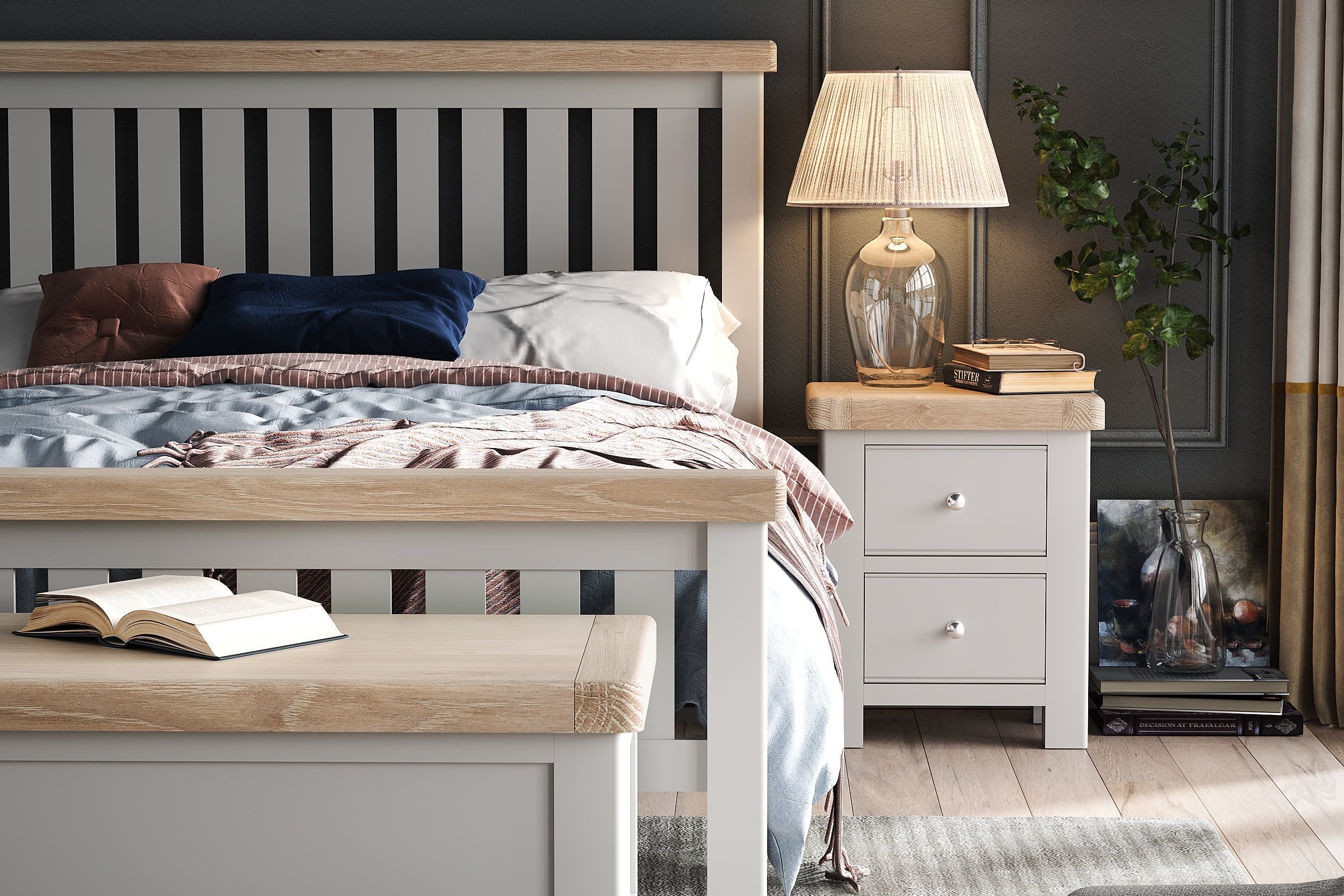Saxon - Stone Grey or Sage - Bedroom