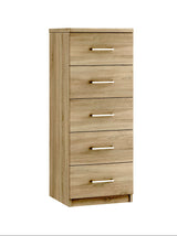 Montana - 5 Drawer Narrow Chest 15" - 11 Colours