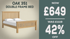 Oak 351 - 4'6 Frame Bed