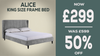 Alice - Dark Grey - 5' King Size