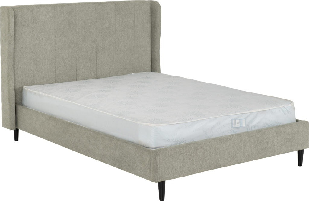 Alice - 5' King Size Frame Bed - Grey