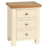 Devon Painted 3 Drawer Bedside - Ivory