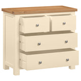 Devon Painted 2 Over 2 Chest - Ivory Open