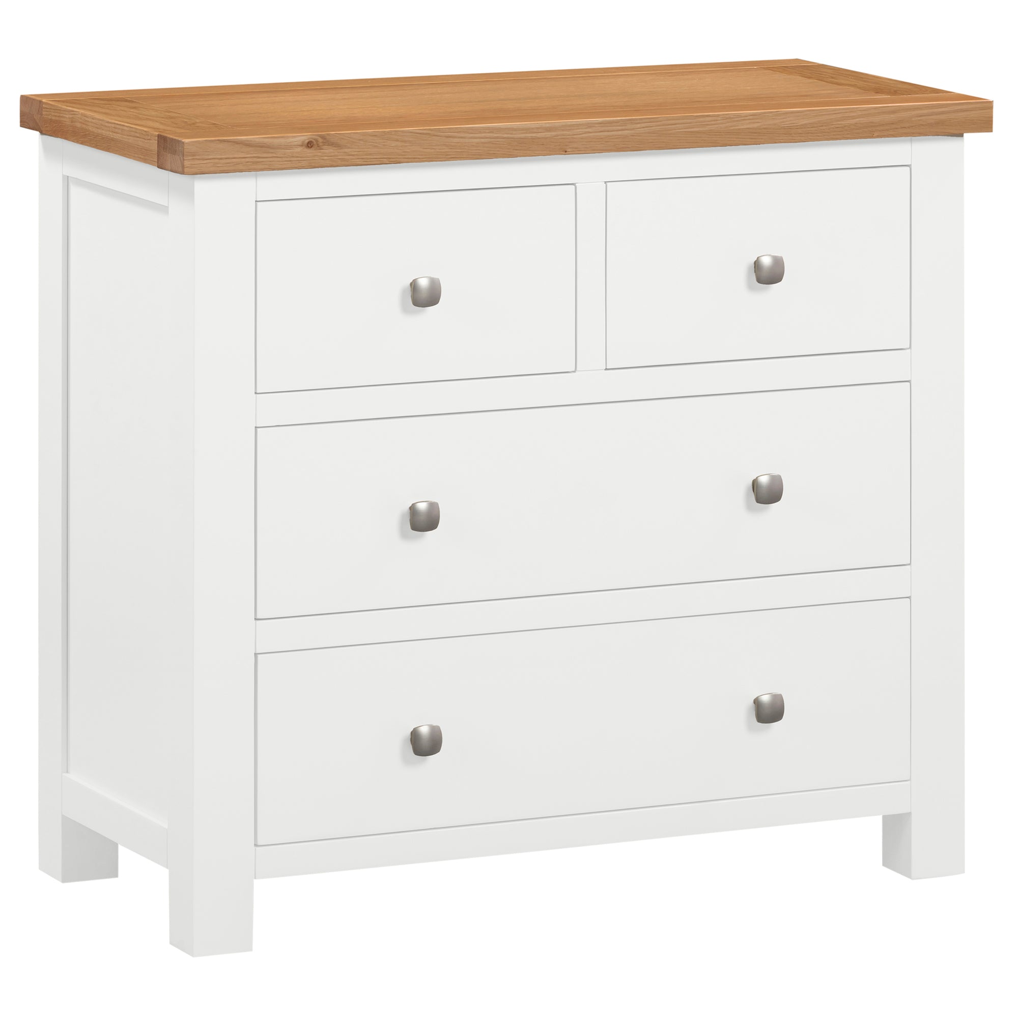 Devon Painted 2 Over 2 Chest - White